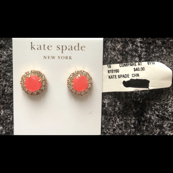 kate spade Jewelry - Kate Spade Pink Stud Earrings NWT